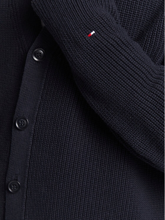 Tommy Hilfiger Tommy Hilfiger Cardigan Rib Structure MW0MW29029 Blu scuro Relaxed Fit