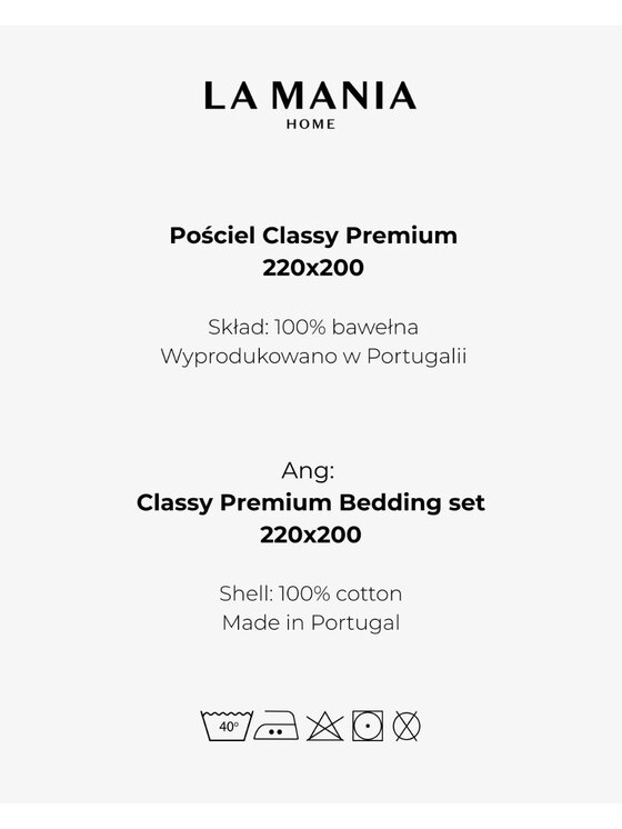 La Mania La Mania Komplet pościeli Classy Premium Biały