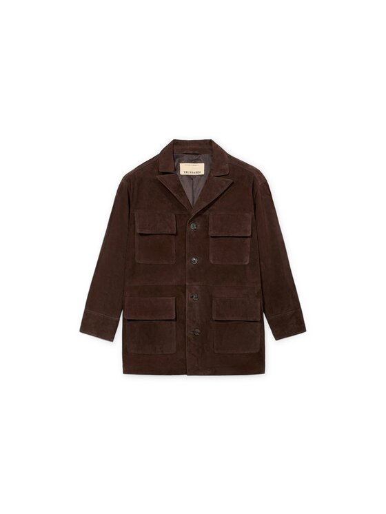 Trussardi Trussardi Giacca di pelle R368A000737N032 Marrone Regular Fit