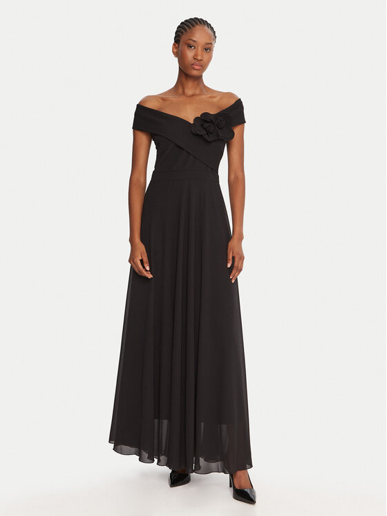 Rinascimento Rinascimento Rochie de seară CFC0125671003 Negru Regular Fit