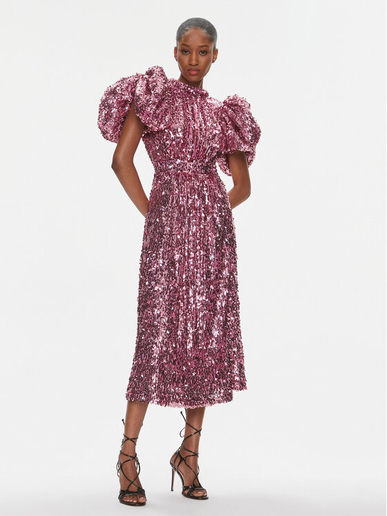 ROTATE ROTATE Kokteiļkleita 1118621099 Rozā Regular Fit