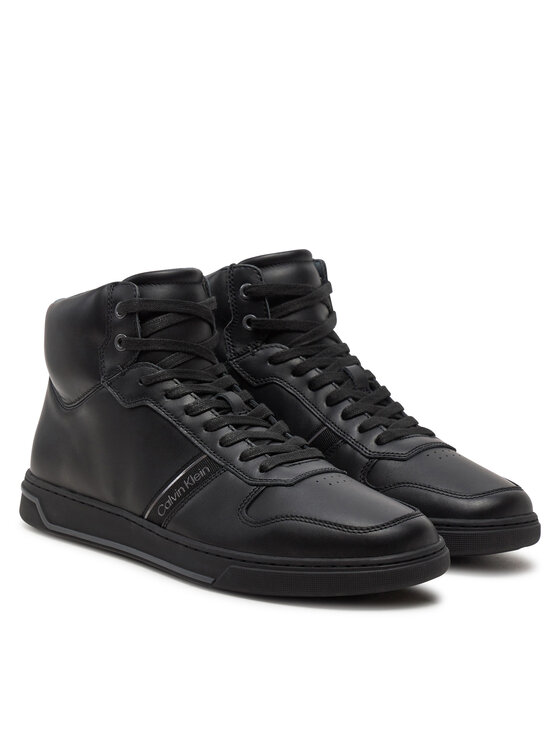 Calvin Klein Calvin Klein Snīkeri High Top Lace Up Logo HM0HM01492 Melns