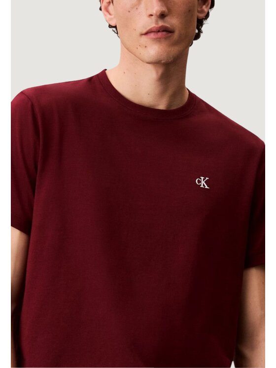 Calvin Klein Jeans Calvin Klein Jeans T-shirt SS EASY MONOGRAM TEE Bordeaux Easy Fit