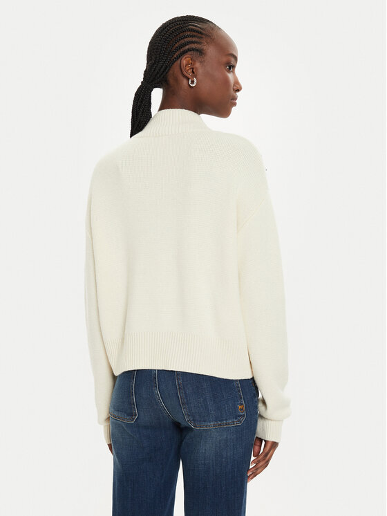 PINKO Pinko Sweter Bombay Maglia 104324 A27A Écru Regular Fit