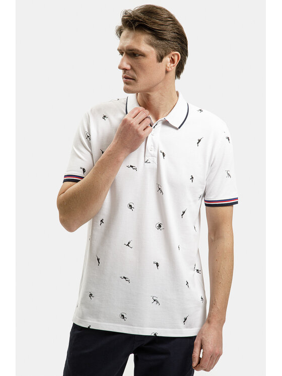 Cross Jeans Cross Jeans T-Shirt 16084-008 Biały Regular Fit
