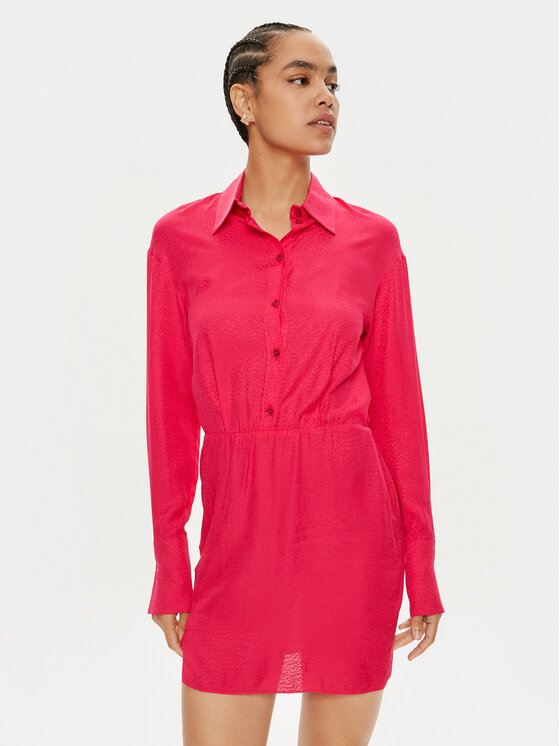 Patrizia Pepe Patrizia Pepe Рокля тип риза 8A1272/AL65-M513 Розов Regular Fit