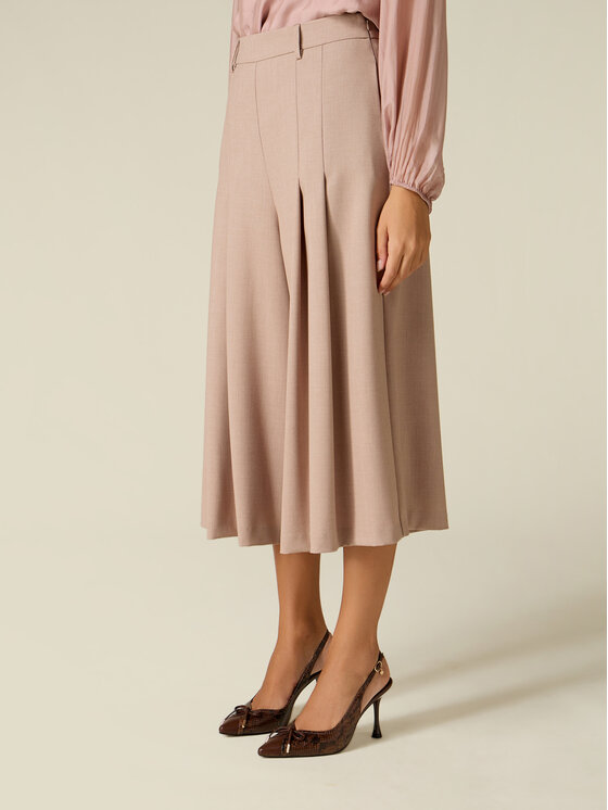 Oltre Oltre Spodnie materiałowe P04HR009414N013 Kremowy Baggy Fit