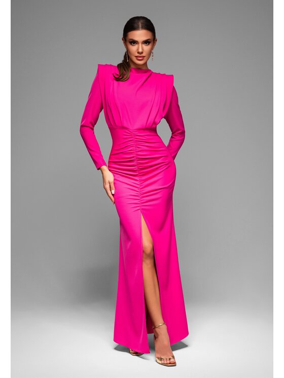 Ombre Ombre Sukienka wieczorowa LA-OM-DLR024 Różowy Regular Fit