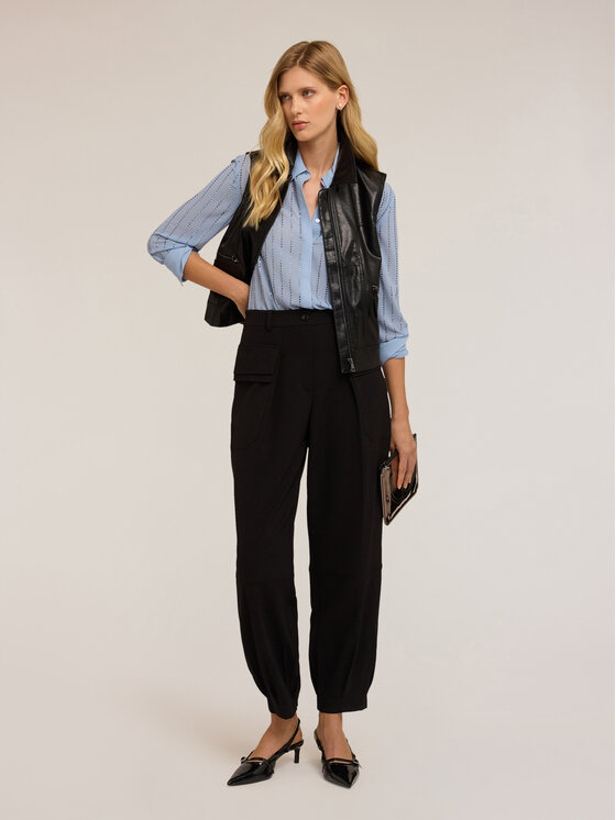 Motivi Motivi Pantaloni di tessuto P085Q004159N033 Nero Regular Fit