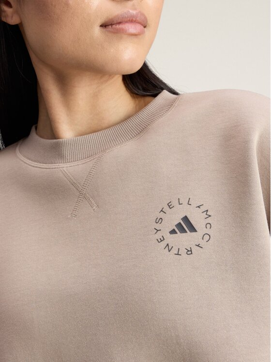 adidas by Stella McCartney adidas by Stella McCartney Bluza by Stella McCartney Beżowy Loose Fit