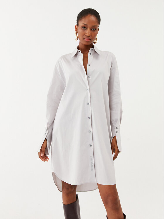 Patrizia Pepe Patrizia Pepe Haljina košulja 8A1201/A23-S659 Siva Relaxed Fit