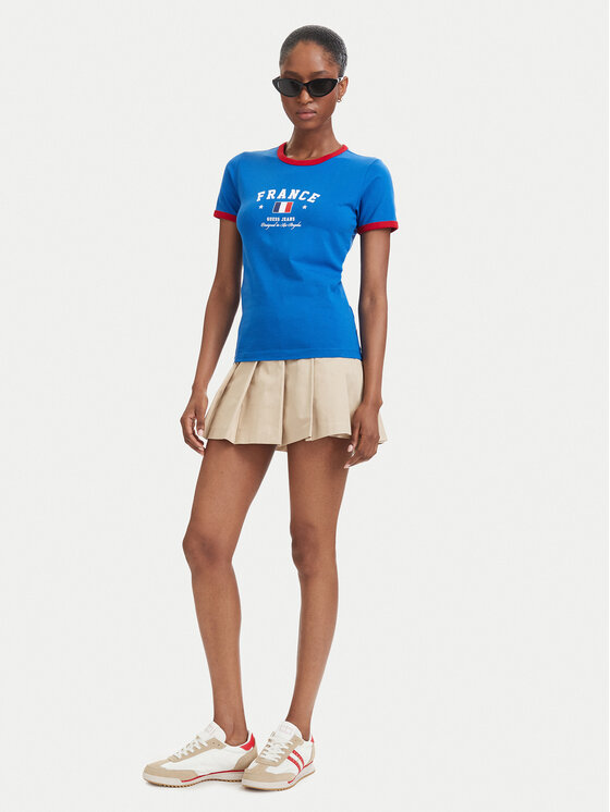 Guess Jeans Guess Jeans Тишърт W6YI16 K3995 Син Slim Fit
