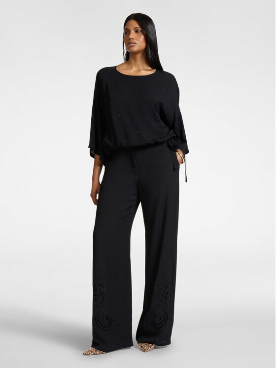 Elena Mirò Elena Mirò Bluzka 2220E000322N033 Czarny Boxy Fit