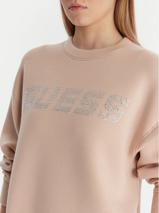 Guess Guess Mikina V4BQ15 K7UW2 Béžová Regular Fit