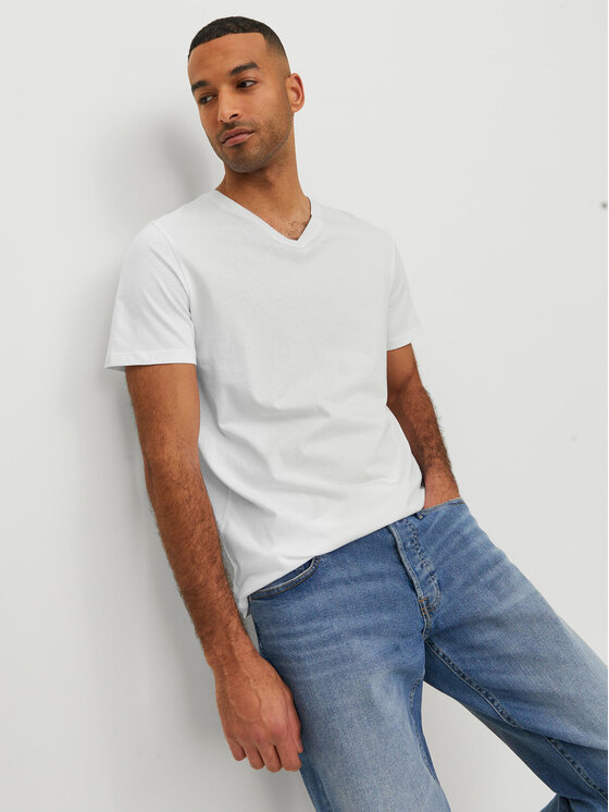 Jack & Jones Jack & Jones Tricou Basic 12156102 Alb Standard Fit