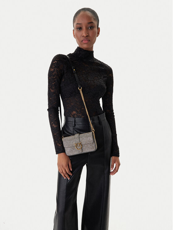 PINKO Geantă Love One Slouchy Baby AI 25-26 PCPL 105353 105353 Auriu