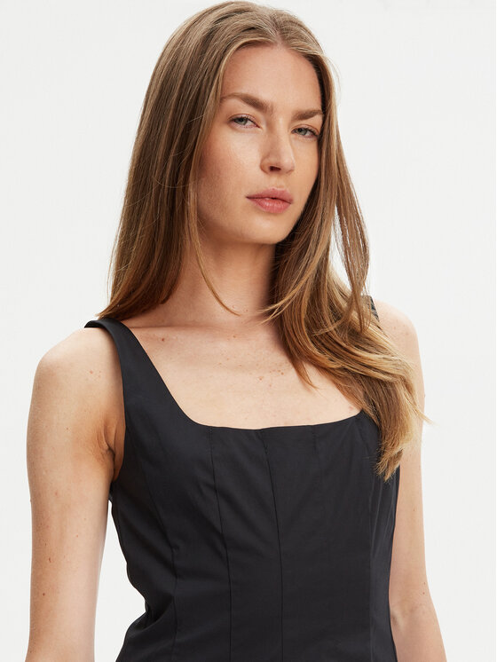 STAUD STAUD Hétköznapi ruha Mini Wells 90-7502 Fekete Slim Fit
