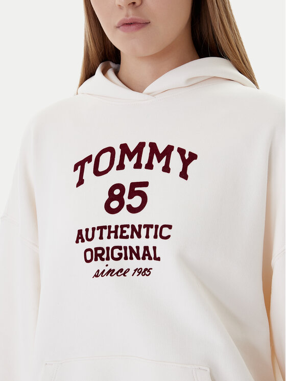 Tommy Jeans Tommy Jeans Džemperis ar kapuci DW0DW22603 Écru Relaxed Fit