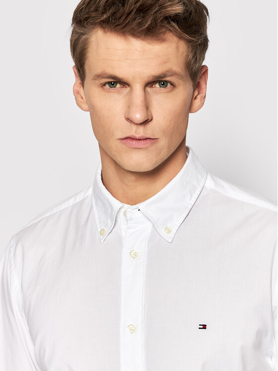 Camicia Natural Soft Poplin MW0MW25105 Bianco