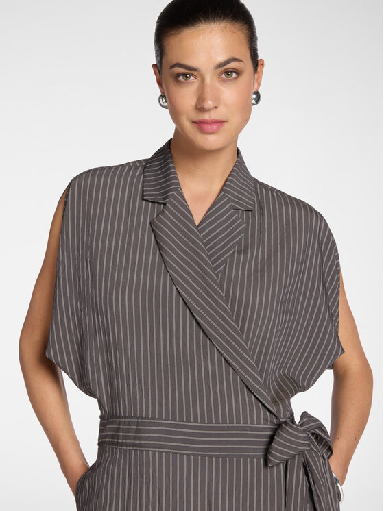 Elena Mirò Elena Mirò Sukienka koktajlowa 7063Z200120N051 Szary Regular Fit