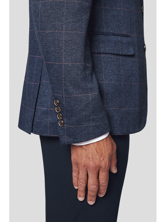 Lancerto Lancerto Marynarka Ferrara MA131224000012 Granatowy Slim Fit