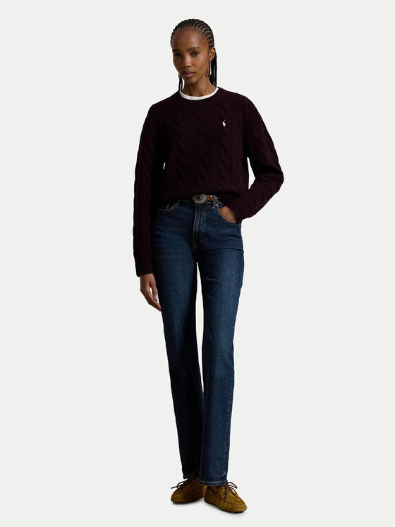 Polo Ralph Lauren Polo Ralph Lauren Sweter 211A91216013 Fioletowy Straight Fit