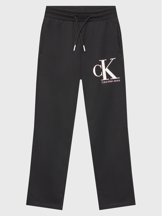 Calvin Klein Jeans Pantaloni trening Monogram IG0IG01985 Negru Regular Fit