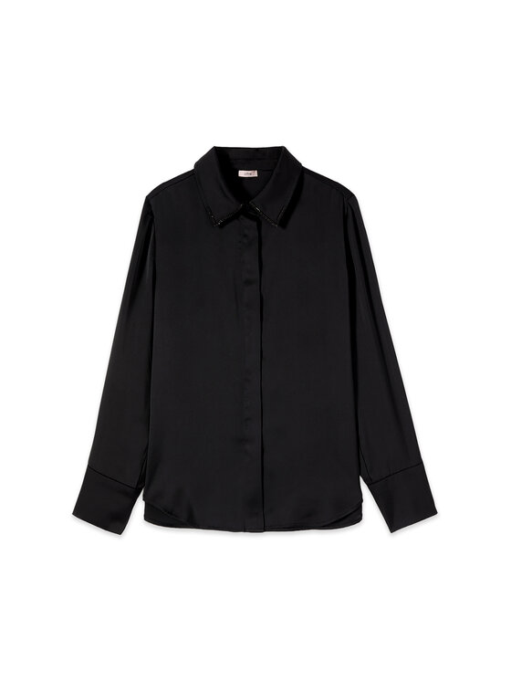 Oltre Oltre Koszula 5111R003255N033 Czarny Regular Fit