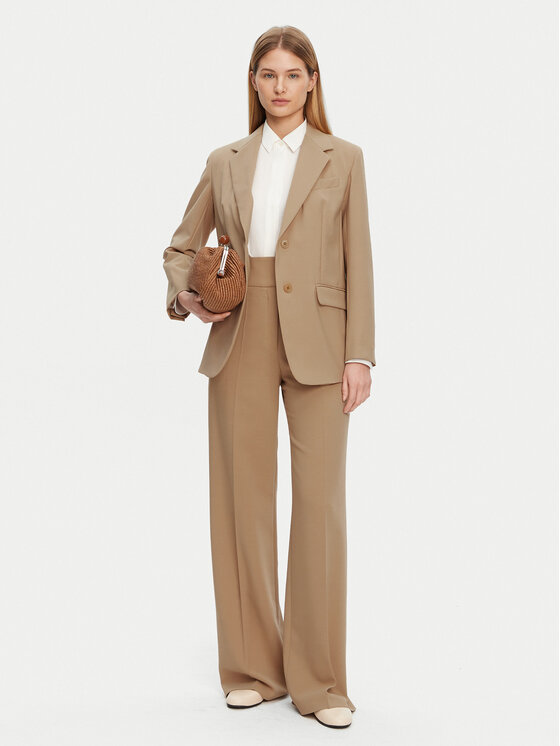 Weekend Max Mara Weekend Max Mara Marynarka Materia 2515041091 Beżowy Regular Fit