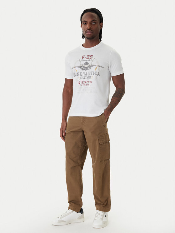 Aeronautica Militare Aeronautica Militare T-krekls 261TS2536UJ00641 Balts Regular Fit