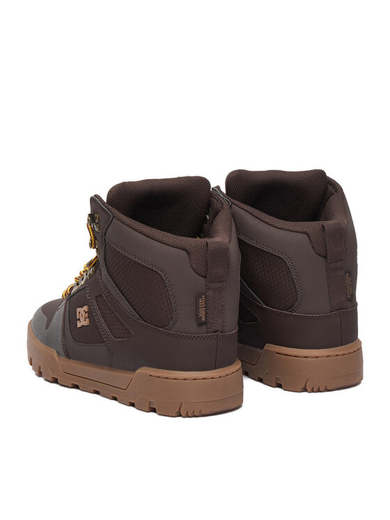 DC Shoes DC Shoes Sneakersy EO-PURE HIGH TOP WR BOOT DC01803210 Brązowy ciemny