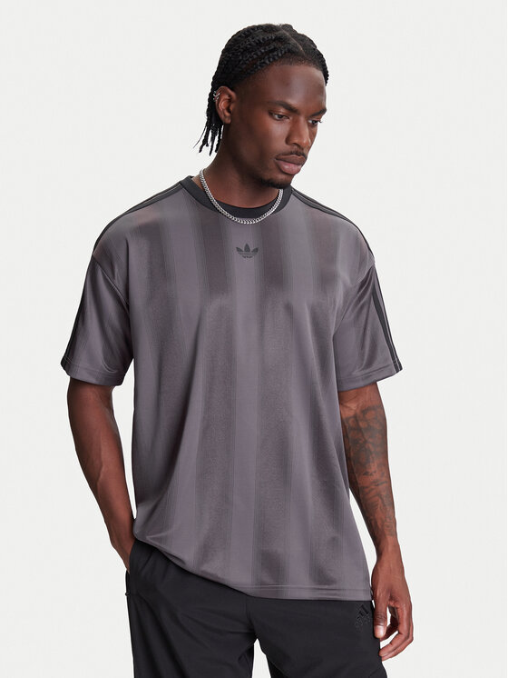 adidas adidas Tricou adicolor Jacquard JW5880 Gri Loose Fit