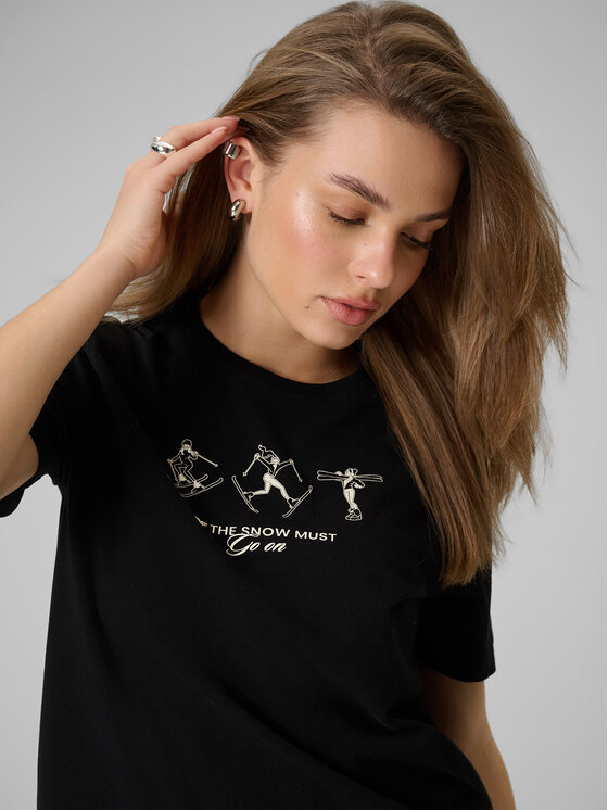4F 4F T-Shirt WINTER CLUB Czarny Regular Fit