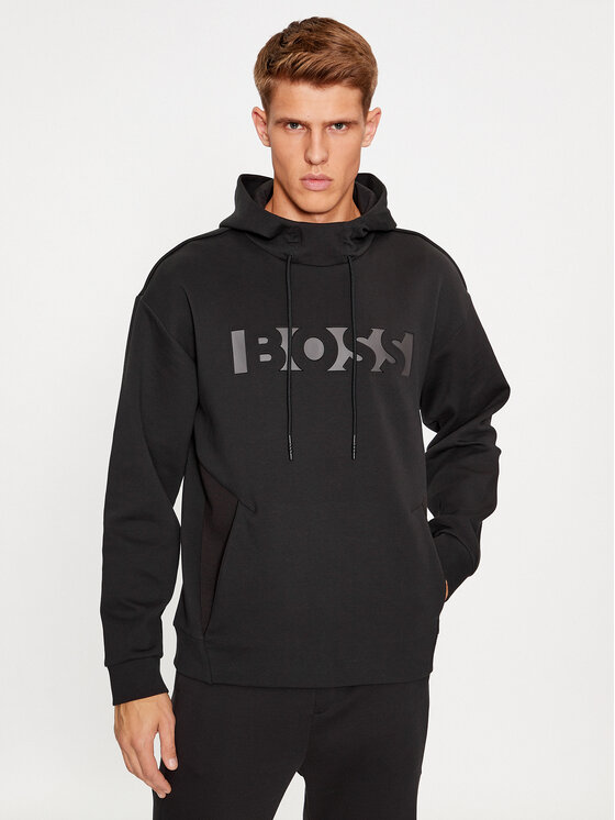 Boss Bluză Selway 50499017 Negru Relaxed Fit