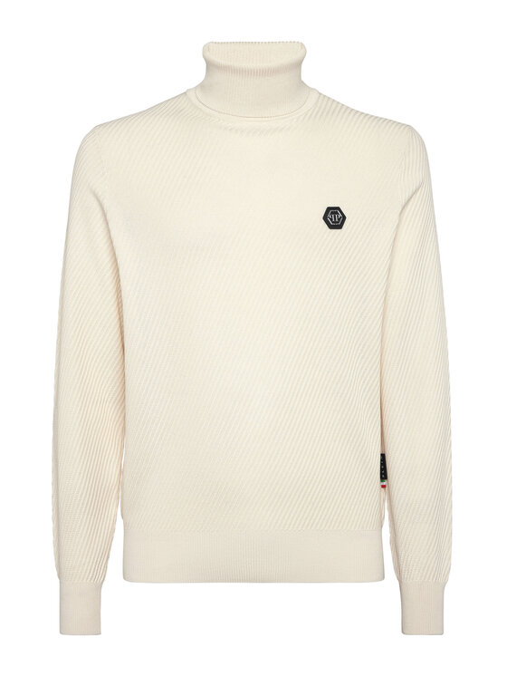 PHILIPP PLEIN PHILIPP PLEIN Longsleeve 26965 Biały Regular Fit