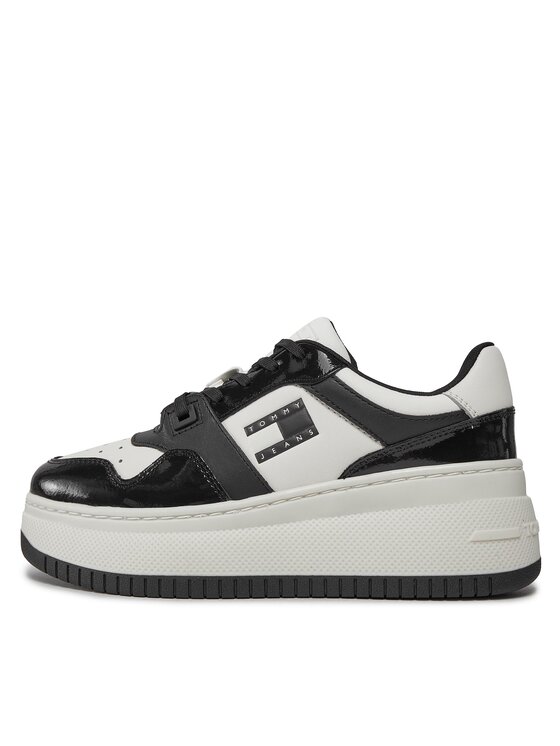 Tommy Jeans Tommy Jeans Снікерcи Tjw Retro Basket Flatform Patent EN0EN02523 Écru