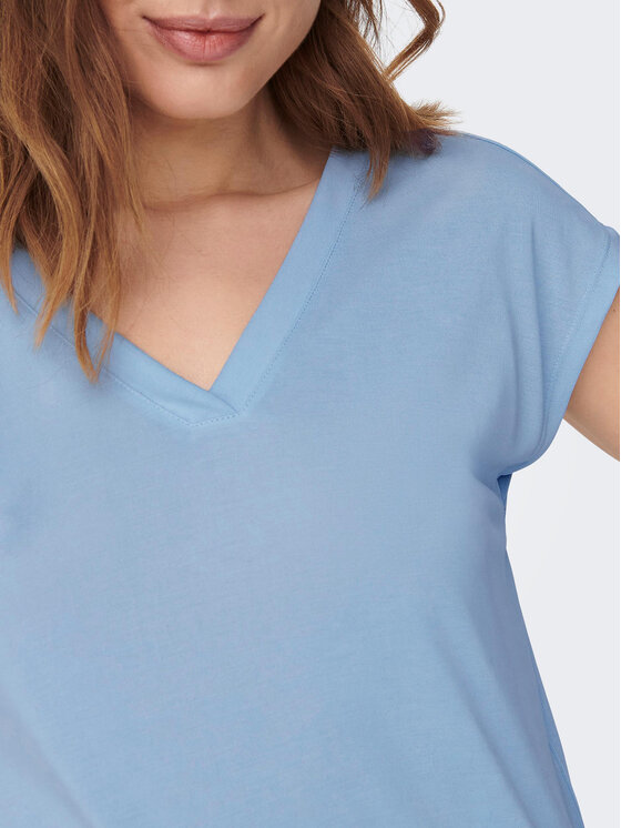 ONLY ONLY Tricou Free 15287041 Albastru celest Regular Fit