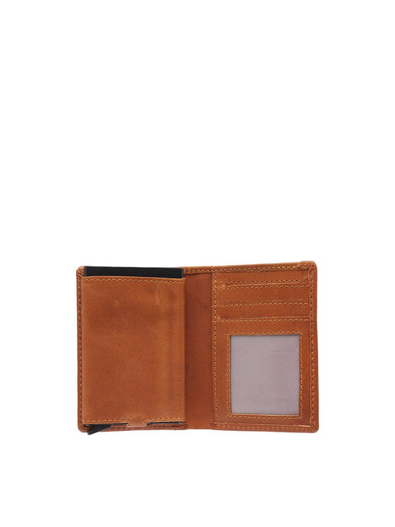 Mustang Mustang Portafoglio MUSTANG Temi RFID Aluminium Case Marrone