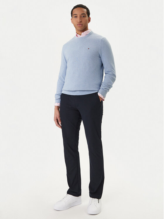 Tommy Hilfiger Tommy Hilfiger Sveter Essential MW0MW36347 Modrá Regular Fit