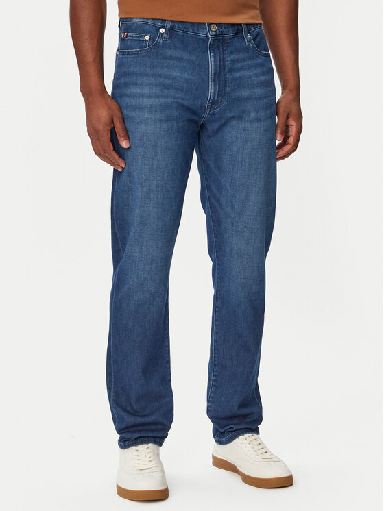 Tommy Hilfiger Jeans hlače MW0MW43164 Modra Slim Fit
