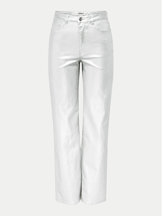 ONLY ONLY Jeans Juicy 15331673 Silberfarben Wide Leg