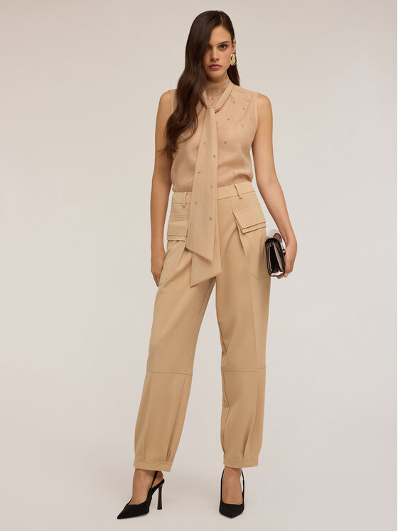 Motivi Motivi Top D764Q000493N002 Beige Regular Fit