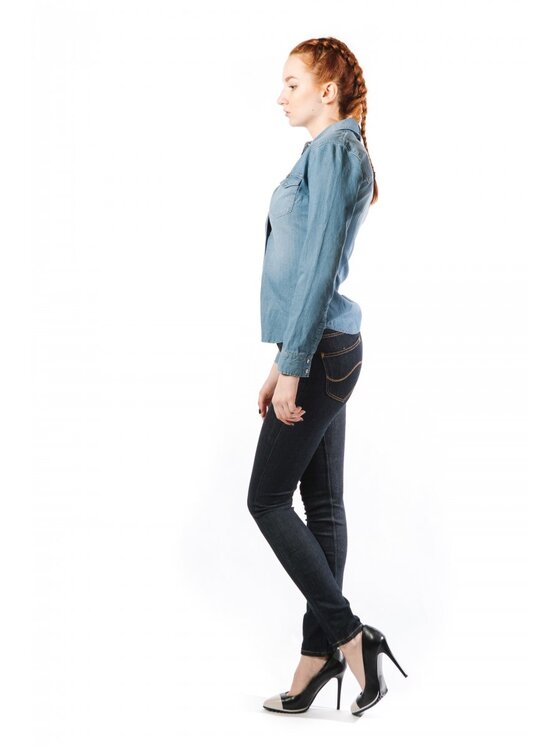 Lee Lee Jeansy SKYLER Niebieski Skinny Fit