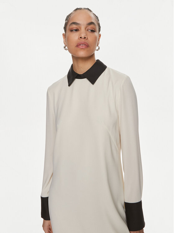 ViCOLO ViCOLO Kasdieninė suknelė TB0156 Écru Regular Fit