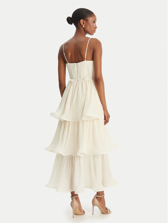 Guess Guess Coctailkleid W6GKA GW2584 Écru Regular Fit