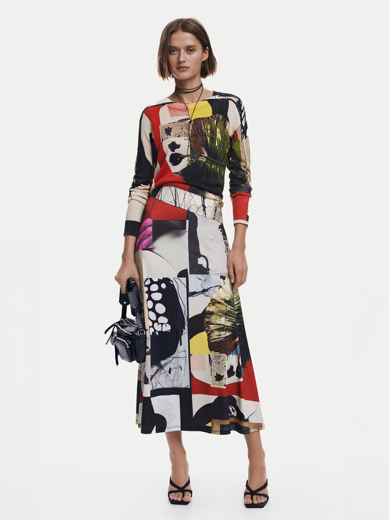 Desigual Desigual Πουλόβερ Collagelacro 25SWJF27 Έγχρωμο Regular Fit