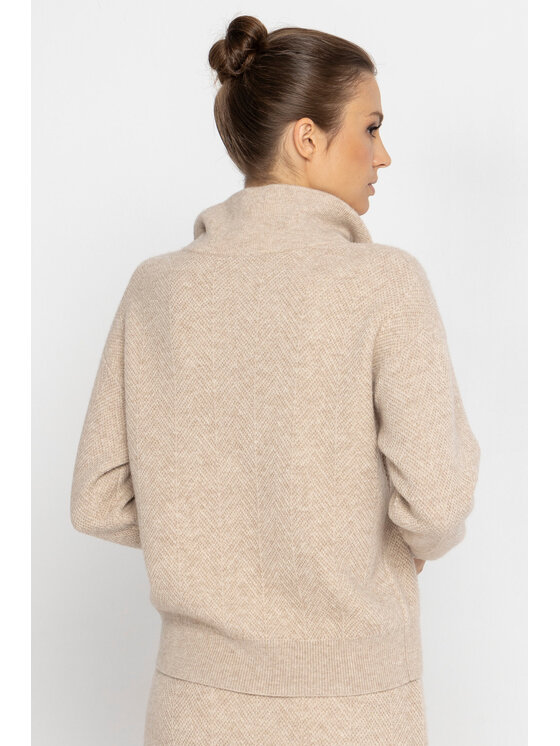 Deni Cler Milano Deni Cler Milano Sweter T-DC-S470-D5-90-12-1 Beżowy Regular Fit
