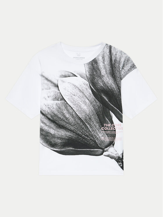 Jack&Jones Junior T-shirt Jcodunya 12257775 Bianco Volume Fit, taglia : 152