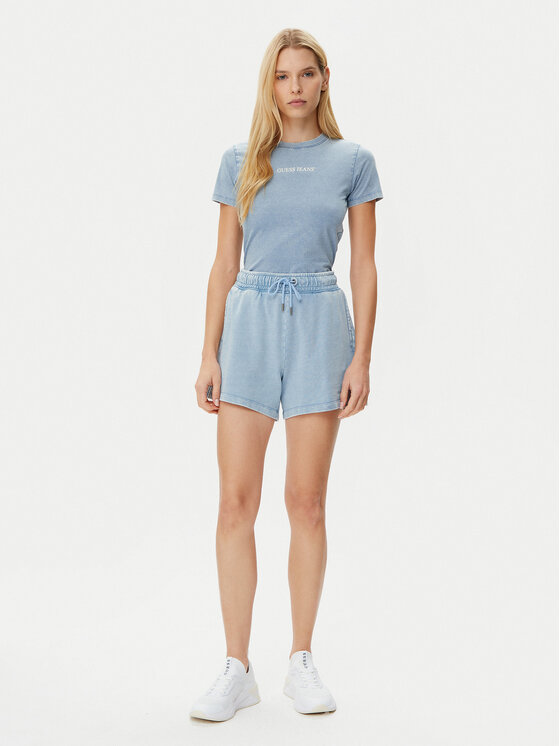 Guess Jeans Guess Jeans Tricou W5GI41 KCTL1 Albastru Regular Fit