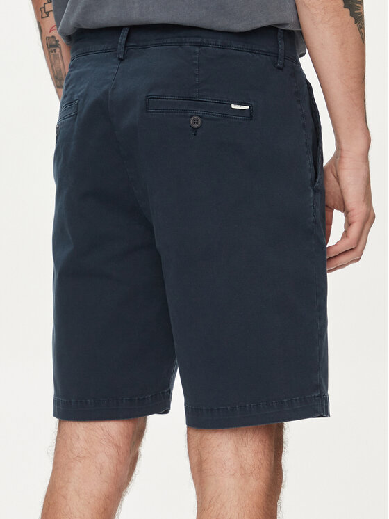 Pepe Jeans Pepe Jeans Šortky z materiálu Regular Chino Short PM801092 Tmavomodrá Regular Fit